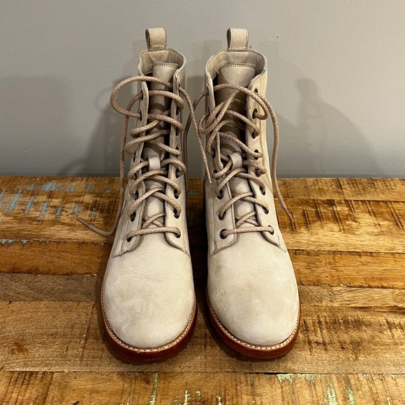 Frye - Natalie Lace-up Leather Nubuck Ankle Boot [Women - Size 8] - Picture 1 of 5